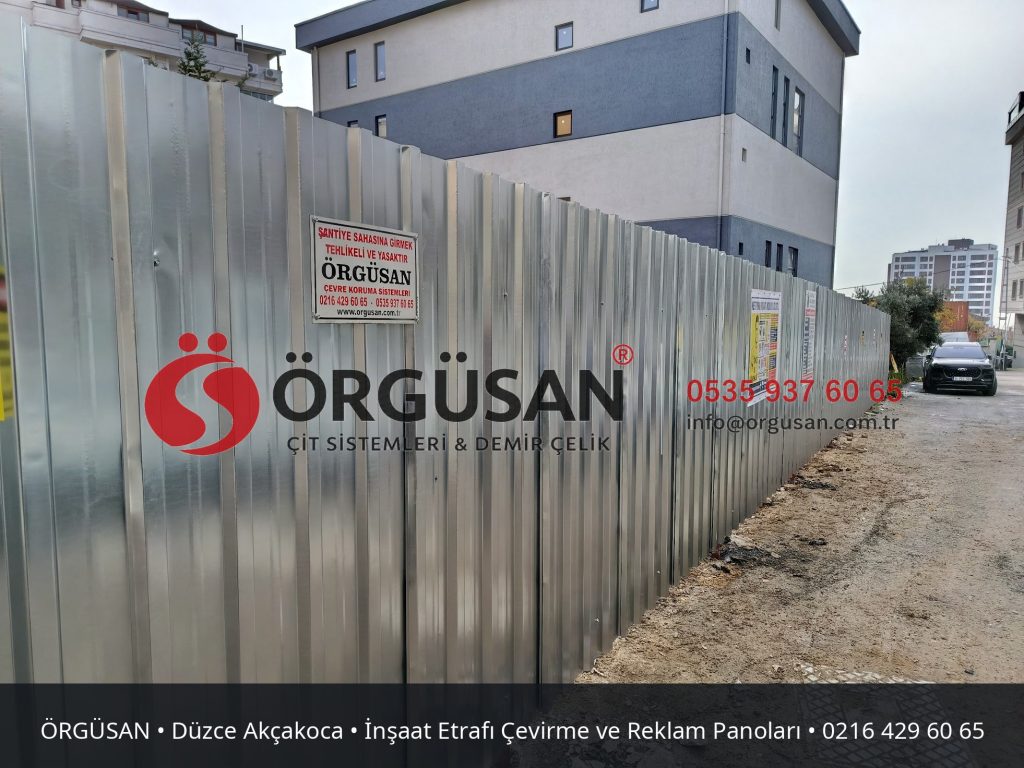 Düzce Akçakoca İnşaat Etrafı Çevirme ve Reklam Panoları | ÖRGÜSAN