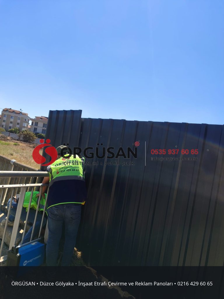 Düzce Gölyaka İnşaat Etrafı Çevirme ve Reklam Panoları | ÖRGÜSAN